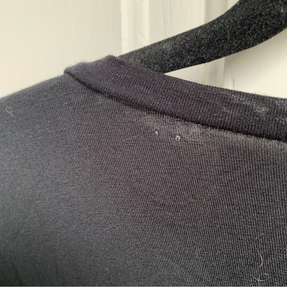 HIPPIE CHIC USA NEW WITH TAGS BLACK LONG SLEEVE SPORTY KNIT TOP WITH MESH SIZE L - Picture 7 of 7